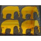 4 Bügelpailletten Elefanten spiegel gold